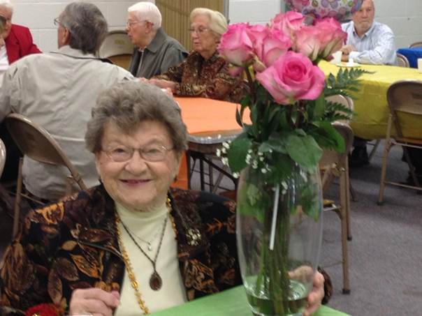 church member with a vase