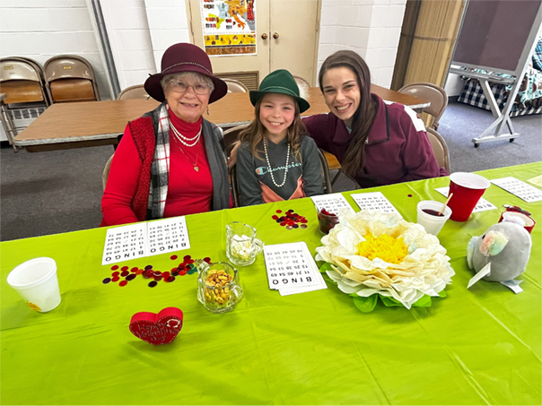 church members playing bingo