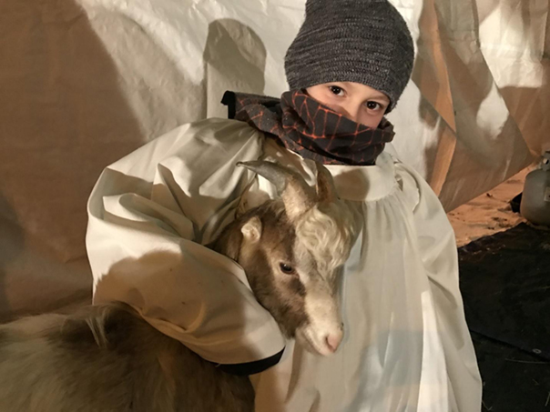 Girl with a goat (Nativity)